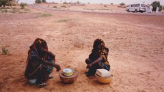 Two women sell roadside refreshments in rural Kano in 2011. Shobana Shankar, CC BY-SA