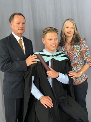 From Left to right: Gerhard Kruger, Devin Kruger and Mariaan Kruger