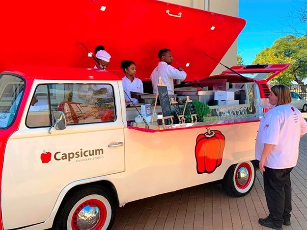 The Capsicum Combi with (L-R): Tahlita Williams, Bontle Gumbi, Chef Ukhonaye Mconi and Chantel Williams<p>Photo: Grant Bushby