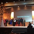 Qaanitah Hunter receives the 2019 Nat Nakasa Award for Courageous Journalism - image: Sanef.