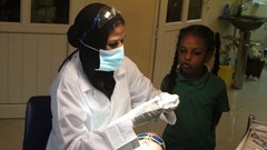 A child about to have his rotten tooth capped at the author’s clinic in Khartoum, Sudan. Author provided