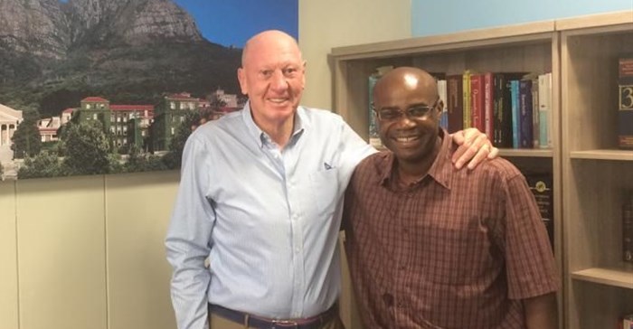 Neville Isdell and Kelly Chibale