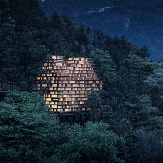Shanghai Jund Architects' Pine Villa, Huangshan, China. Image courtesy of WAF