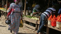 A local market in Dar es Salaam, pictured in May. A group of armed men forcefully took an investigative journalist, Erick Kabendera, from his home outside the city on July 29. Credit: CPJ/AFP/Said Khalfan.