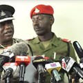 A screenshot of Dar es Salaam police chief Lazaro Mambosasa, left, speaking at a July 30 press conference. Mambosasa said that police have detained freelancer Erick Kabendera. Credit: CPJ/YouTube/Kwanza TV.