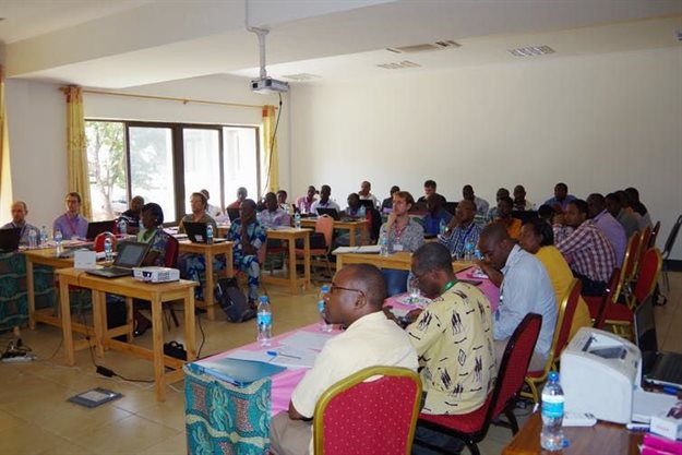 Scientists analyse groundwater level records at a workshop in Tanzania. Richard Taylor, Author provided