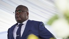 DRC President Felix Tshisekedi during the inauguration ceremony. Hugh Kinsella Cunningham/EPA-EFE