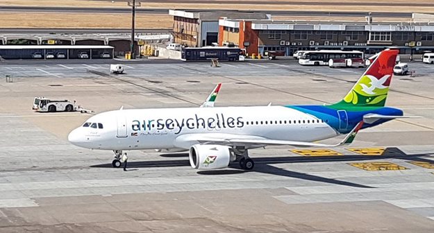 Air Seychelles' new fuel-efficient a320neo welcomed at OR Tambo