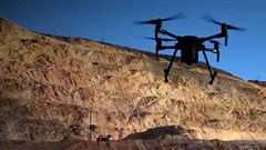 Safe drone usage on mines