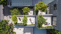 Ho Khue Architects brings jungle life into apartment building in Vietnam