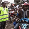 A health worker checks people’s temperatures in Goma, DRC. Patricia Martinez/EPA-EFE