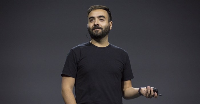 Manuel Bordé, executive creative director (ECD) at TBWA\RAAD, on stage at the DStv Seminar of Creativity, part of #Loeries2019. Image via Al Nicoll © via Gallo Images.