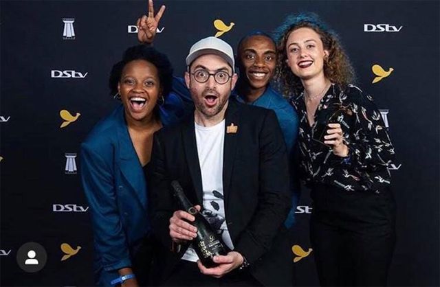 L to R (Gold Loeries winners): Tshego Kwele, Aviv Weil Head of Facebook Africa’s Creative Shop, Vini Xavier and Cara Brauckman