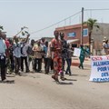 Protesters from two of Benin's unions take part in a demonstration after the parliament approved a law restricting to 10 days public sector employees’ right to strike, on September 13, 2018, in Cotonou. Journalist Ignace Sossou convicted of false news in Benin on August 12, 2019. Crdit: CPJ/AFP/Yanick Folly.