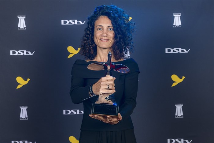 Sarah Berro backstage at the 2019 Loeries in Durban, South Africa. Image credit: Julian Carelsen/2019 Loerie Awards.