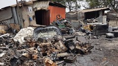 Separated display screens (TVs) at the site. Alison Stowell