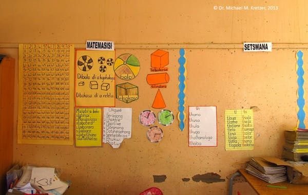 Setswana in a maths classroom in South Africa’s North West province. Michael M. Kretzer (from )
