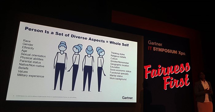 Griffin presenting at the Gartner Symposium.