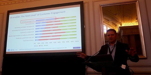 Schaefer presenting at the Adobe CX Forum.