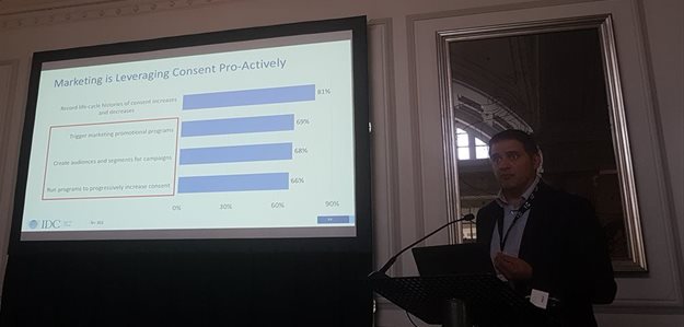 Schaefer presenting at the Adobe CX Forum.