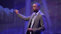 Murendeni Mafumo speaking at the SingularityU South Africa Summit 2019. Image supplied.