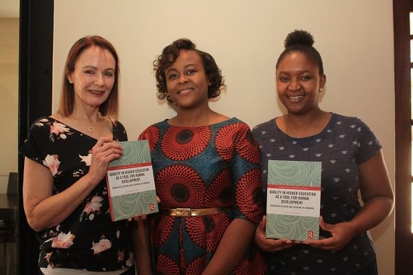 From L-R: Prof Melanie Walker (SARChI Chair and Director of Higher Education and Human Development Research Group), Dr Patience Mukwambo (author of the monograph), and Dr Mikateko H?ppener, Senior Researcher in the group.
Photo credit: Valentino Ndaba