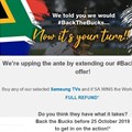 Hundreds of Takealot shoppers score free TVs if Bokke triumph