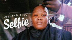 Cele captions this: &quot;Almost three weeks with no cut gets me here, I guess.&quot;