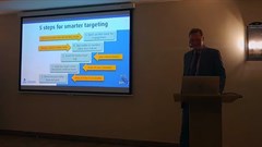 Dr Carl Driesener, senior marketing scientist at the Ehrenberg-Bass Institute (EBI) of marketing science in Australia explaining the 5 steps to becoming a smarter target marketer at Spark Media's recent event.