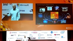 Scanlan presenting at AfricaCom 2019.