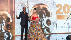 MCs Nina Hastie and Tats Nkonzo. Image credit: Assegai Awards.