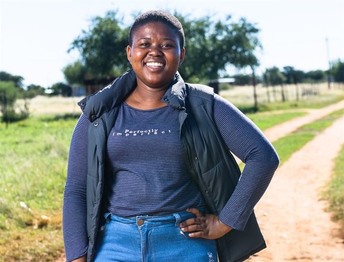 Tebogo Bathebeng, founder of the Montsho Sustainable Project.<p>Image by Mpumelelo Macu © /