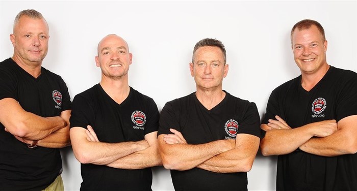 L to R: Franco Scribante, Silvio Scribante, Andre Bezuidenhout and Dino Scribante