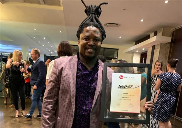 Neo Mashigo, chief creative officer of M&C Saatchi Abel, announced as the FM AdFocus industry leader 2019. Image credit: M&C Saatchi Abel.