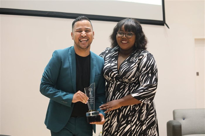 Jacaranda FM's Renaldo Schwarp scoops a prestigious 'Afrikaanse Taalraad Koker' Award