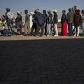 People affected by xenophobic violence queue prior to being transported back to their countries from Johannesburg, South Africa. Kim Ludbrook/EPA-EFE