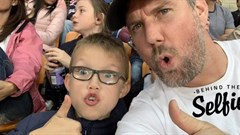 Smale captions this: “Thumbs up if you like advertising… or monster trucks!”