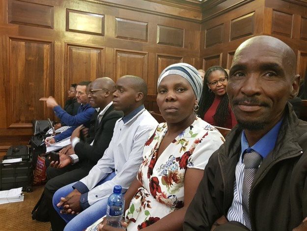 From right, James, Rosina and Lucas Komape attended the Supreme Court of Appeal hearing earlier this year. Archive photo: Ciaran Ryan