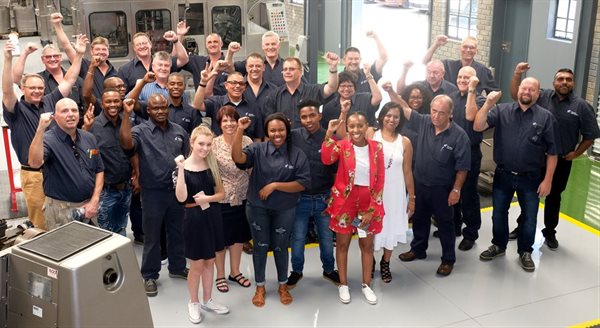 Nampak staff at the new facility.