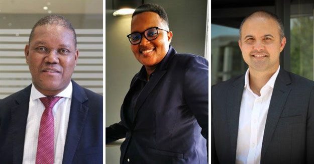 L-R: Joseph Ndala, director and CFO for Africa; Bulelwa Leni, East London office manager; Imraan Mahomed, eThekwini office manager