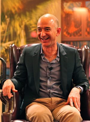 Jeff Bezos wants to save the world – it’s been good to him, after all. Image credit: Steve Jurvetson/Flickr, CC BY 2.0,
