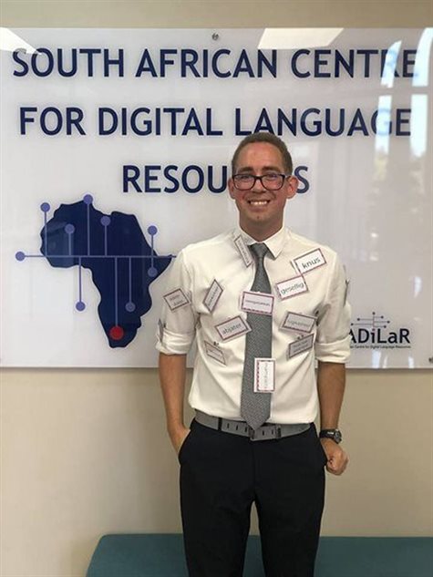 Benito Trollip, a researcher for Afrikaans at SADiLaR