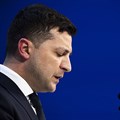 Volodymyr Zelensky, President of Ukraine, at the annual meeting of the World Economic Forum in Davos, Switzerland, on 22 January 2020. EPA-EFE/GIAN EHRENZELLER.