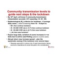 Community transmission levels to next steps & the lockdown