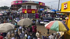 The street market at Mont-Bouët in Libreville, Gabon. The country was one of 10 on the continent downgraded this year. Getty Images