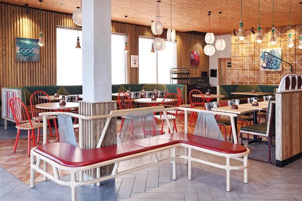 The Joburg Bench by Kavid Krynauw was custom-made for Nando's.