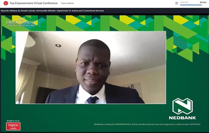 Minister Ronald Lamola, keynote address by Nedbank