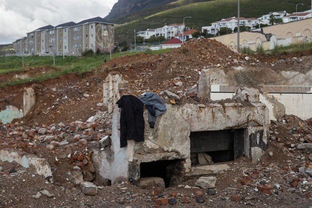 Homeless residents have moved into the boiler room of the old Tafelberg Hotel. Photos by Ashraf Hendricks.