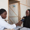 A woman gets her blood pressure checked at a camp for internally displaced people in Maiduguri, north-east Nigeria. Stefan Heunis/AFP via Getty Images