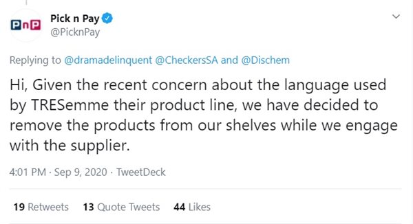 Screenshot from Twitter